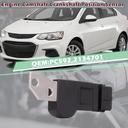 Engine CAR CAM Camshaft Position Sensor L4 1.6L Compatible with Chevrolet 2004-2008 2012-2018 Aveo / 2006-2008 Aveo5 OE # ‎‎PC592 2134701 2351317 96253544 (note: 04 05 06 07 08 12 13 14 15 16 17 18) in Saudi Arabia