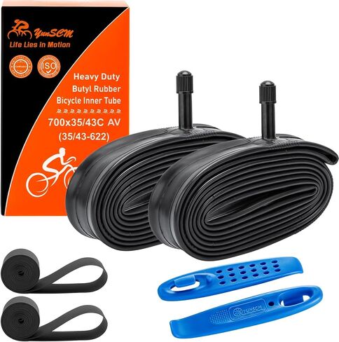 2 Pack 700C Road Bike Tubes 700 x 35C/38C/40C/42C/43C AV32mm Schrader Valve Tubes Compatible with 700x35C 700 x 38C 700 x 40C 700 x 41C 700 x 42C 700 x 43C Bike Tire Tubes in Saudi Arabia