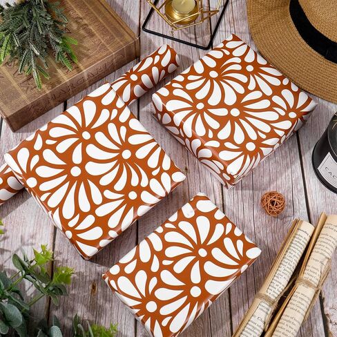 ورق تغليف Whaline Cielito Lindo - لفة صغيرة - 17 بوصة × 32.8 قدم Platos De Barro Terracotta Flower Gift Wrap Paper لمستلزمات تغليف الحفلات المكسيكية Fiesta Cinco de Mayo in Saudi Arabia