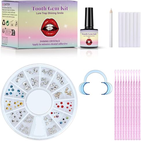 DR.Seya Tooth Gems Kit for Teeth, Tooth Gem Kit Jewelry for Women | 2025 New Professional | Safe & Easy Application | Long Lasting Sparkle in Saudi Arabia