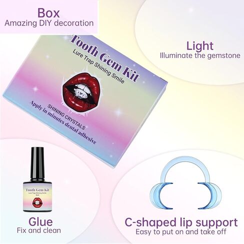 DR.Seya Tooth Gems Kit for Teeth, Tooth Gem Kit Jewelry for Women | 2025 New Professional | Safe & Easy Application | Long Lasting Sparkle in Saudi Arabia