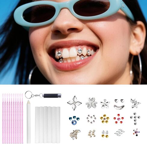 DR.Seya Tooth Gems Kit for Teeth, Tooth Gem Kit Jewelry for Women | 2025 New Professional | Safe & Easy Application | Long Lasting Sparkle in Saudi Arabia