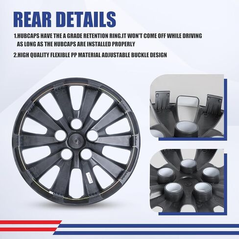 16 Inch Hubcaps Set of 4 White Lacquer Wheel Rims Cover R16 for Nissan Leaf 2011-2017 & for Nissan Sentra 2013-2019, PP Material Wheel Covers Snap On Fit for Steel Wheels Auto Accessories (4-Packs) in Saudi Arabia