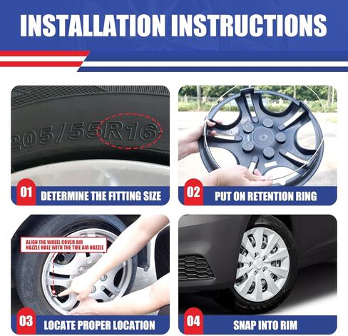 16 Inch Hubcaps Set of 4 White Lacquer Wheel Rims Cover R16 for Nissan Leaf 2011-2017 & for Nissan Sentra 2013-2019, PP Material Wheel Covers Snap On Fit for Steel Wheels Auto Accessories (4-Packs) in Saudi Arabia