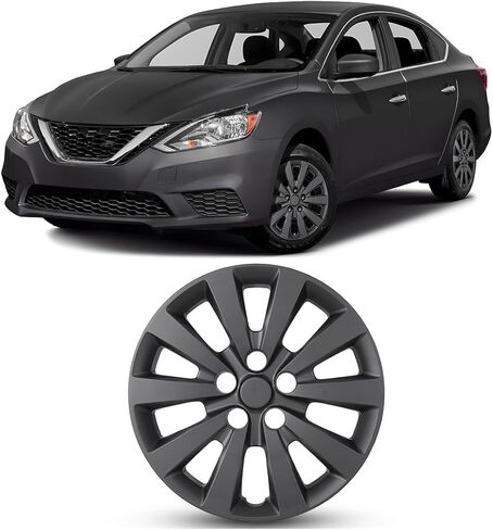 16 Inch Hubcaps Set of 4 White Lacquer Wheel Rims Cover R16 for Nissan Leaf 2011-2017 & for Nissan Sentra 2013-2019, PP Material Wheel Covers Snap On Fit for Steel Wheels Auto Accessories (4-Packs) in Saudi Arabia
