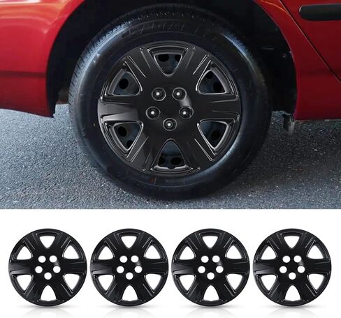 CPW 15 Inch Hubcaps Fit for 2009-2019 Toyota Corolla, Wheels Rim Cover Replacement Compatible with 2009-2019 Toyota Corolla 15'' Steel Wheels, ABS & PC Material Hub Caps Set of 4 (15-Inch, Chrome) in Saudi Arabia