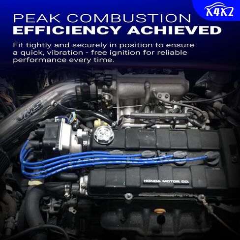 RC-HE82 مجموعة أسلاك توصيل شرارة المحرك عالية الأداء منخفضة المقاومة لـ 94-01 Acura Integra GS LS RS / 97-98 Honda CRV استبدال # RC-HE82، 8041 (مجموعة من 4) in Saudi Arabia