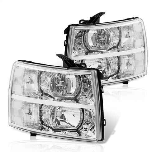 AJP Distributors OE Style LED DRL Tube Driving Head Lights Lamps Housing Pair Compatible/Replacement For Silverado 1500 2500HD 3500HD 2007 2008 2009 2010 2011 2012 2013 2014 07 08 09 10 11 12 13 14 in Saudi Arabia