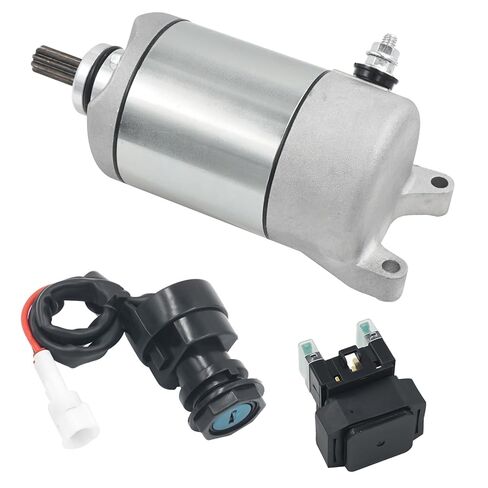 Starter Motor for Yamaha Bruin 350 2004-2006, Wolverine 350 2006-2009, YFM35 YFM350 Grizzly 350 2007-2014, 3HE-81800-00-00 3HE-81890-00-00 with Solenoid Relay and Ignition Switch in Saudi Arabia
