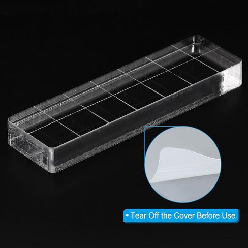 Acrylic Stamp Block, 3 Pack Stamping Block Rectangular Shape with Grid Lines Decorative Mounting Blocks Set for Scrapbooking DIY Crafts Card Making, 2.8x0.8 in Saudi Arabia