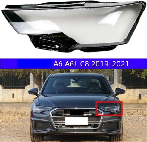 Compatible For Audi A6 A6L C8 2019 2020 2021 Cars Accessories Replace A Transparent PC Lights Shell Headlight Cover(1pcs Left) in Saudi Arabia