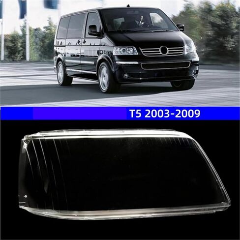 متوافق مع VW Multivan T5 2003 2004 2005 2006 2007 2008 2009 أضواء السيارة قذيفة عاكس الضوء المصابيح الأمامية غطاء السيارة الأمامي العلوي (يسار) in Saudi Arabia