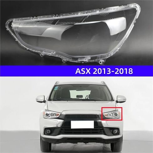 Compatible For Mitsubishi ASX 2013 2014 2015 2016 2017 2018 Auto Accessory Replace A Transparent PC Lights Shell Headlamp Cover(Right) in Saudi Arabia