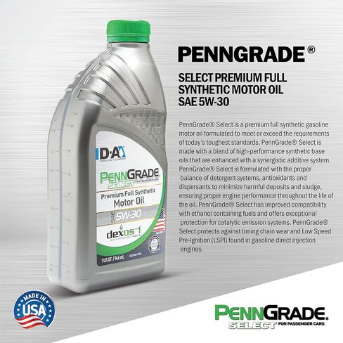 PENN GRADE 61515, Select Premium Full Synthetic Motor Oil SAE 5W-30, 6 Gallon in Saudi Arabia