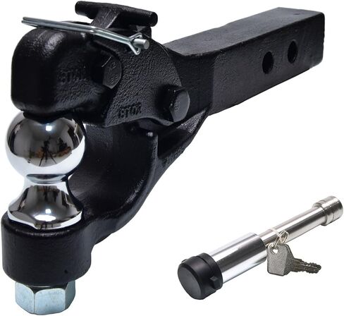 Pintle Hitch with 2-Inch Trailer Ball Fits 2-Inch Receiver,Stainless Steel Locks, 8-Ton 15-Inch Length in Saudi Arabia