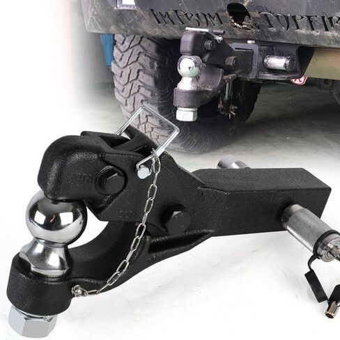 Pintle Hitch with 2-Inch Trailer Ball Fits 2-Inch Receiver,Stainless Steel Locks, 8-Ton 15-Inch Length in Saudi Arabia
