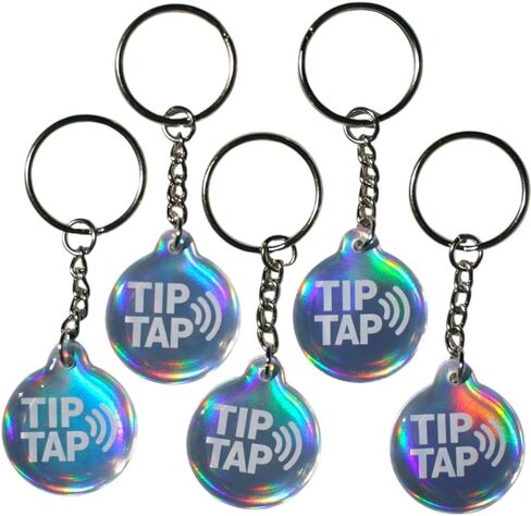 5 PCS - Holographic TIP TAP NFC Keychain - VALARTS – Chameleon Smart Digital Business Card – Ntag213 Epoxy Waterproof – Tap to Share Contact & Social – Compatible with iPhone & Android in Saudi Arabia