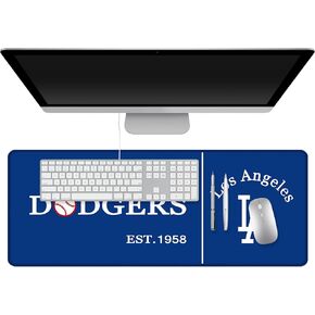 Baseball Mouse Pad Extended Large 31.5 x 11.8 Inch, XL Gaming Desk Pad with 4mm Anti-Slip Rubber Base, Baseball Keyboard Pad Mouse Mat for Los Angeles Home Office Work in Kuwait