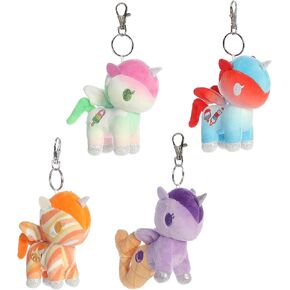 Aurora® Enchanting ©tokidoki Frozen Treats حقيبة محشوة على شكل حيوانات - قطيفة مزخرفة بتصميم ملون - هدية مثالية للبالغين والأطفال - متعددة الألوان 4.5 بوصة in Kuwait