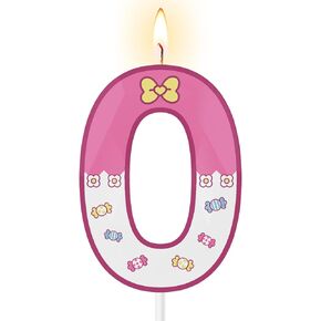 Large 3D Number 1 Birthday Candles - 5 & 2.76 Inches Pink Cartoon Stuff Cake Toppers, Sweet Themed Birthday Decorations for Party Favors Supplies (Number 6) in Saudi Arabia