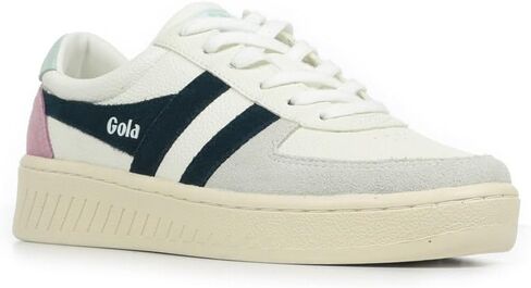 Gola Women's Grandslam Trident Sneaker, White/Moonlight/Hot Fuchsia, 8.5 in Saudi Arabia