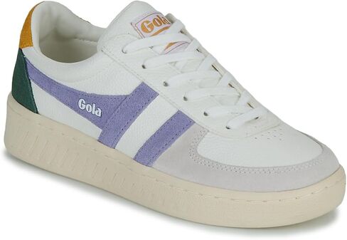 Gola Women's Grandslam Trident Sneaker, White/Moonlight/Hot Fuchsia, 8.5 in Saudi Arabia