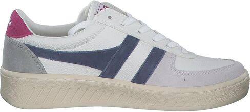 Gola Women's Grandslam Trident Sneaker, White/Moonlight/Hot Fuchsia, 8.5 in Kuwait