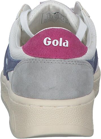 Gola Women's Grandslam Trident Sneaker, White/Moonlight/Hot Fuchsia, 8.5 in Kuwait