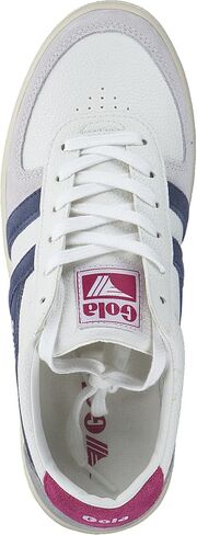 Gola Women's Grandslam Trident Sneaker, White/Moonlight/Hot Fuchsia, 8.5 in Kuwait