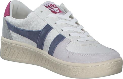 Gola Women's Grandslam Trident Sneaker, White/Moonlight/Hot Fuchsia, 8.5 in Kuwait
