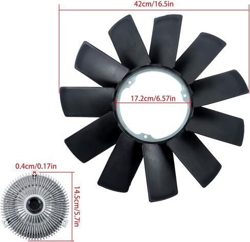 WFLNHB Cooling Fan Blade and Fan Clutch Kit Replacement for M3 1995-1999 Replacement for M5 1991-1993 11521712058 11806009738 in Saudi Arabia