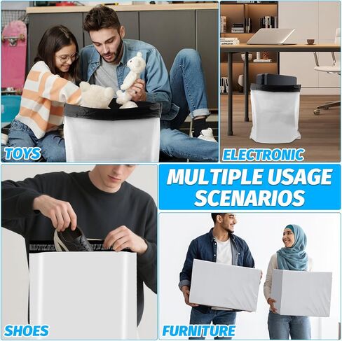 أكياس شحن للملابس، أكياس بريد بولي كبيرة مقاس 23.66x33 بوصة، 18 قطعة، أبيض in Kuwait