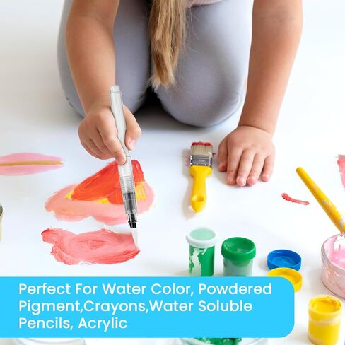6 Pcs Water Brush Pen, Refillable Watercolor Pen for Blending Colors Creating Shades, Refillable Watercolor Pens for Adults Artist Art Paintbrush in Saudi Arabia