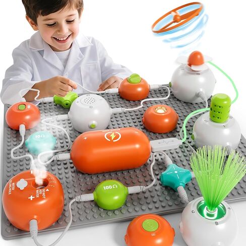Science Kits for Kids Age 5-7, Circuits for Kids 8-12, Ammeter and Dust Suction Module Etc, Science Experiments Circuit Educational Gift Toys for Kid Boys Girls Ages 3 4 5 6 7 8 9 10 11 12 in Kuwait