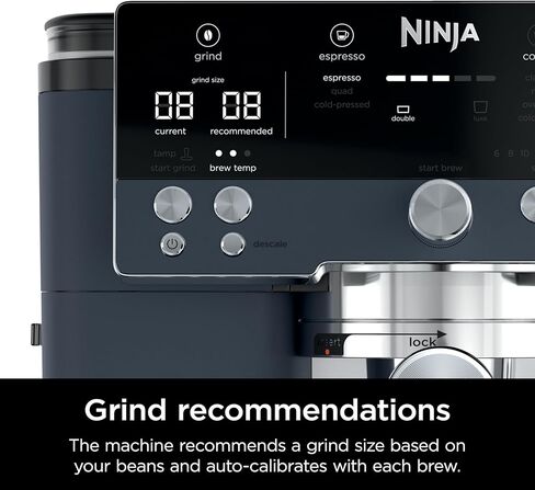 Ninja Espresso Machine, Luxe Café Premier Series, Drip Coffee Maker and Rapid Cold Brew, Integrated Grinder, Assisted Tamper, Hands-Free Frother, for Cappuccinos and Lattes, Dairy or Non-Dairy, ES601 in Kuwait