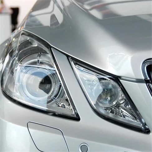 متوافق مع مرسيدس بنز E Class W207 2009 2010 2011 2012 بابين كوبيه ملحقات السيارات المصابيح الأمامية الأمامية غطاء العدسات الزجاجية (يسار) in Saudi Arabia