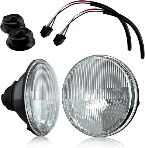 2PCS Glass Headlight Housing Replacement for H6024, H4, HB2 9003, Glass Sealed Beam Conversion Kit in Saudi Arabia