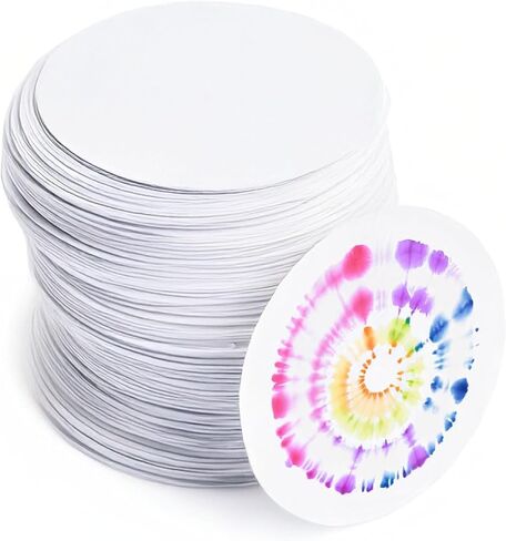 120 Pieces Extra Thick White Circle Cardstock - 3 Inch Round - Heavyweight 130lb Cover Circle Cutouts - For Spin Art Refill, Mum Backer for Homecoming, DIY Coasters, Scrapbooking, & Crafts in Saudi Arabia