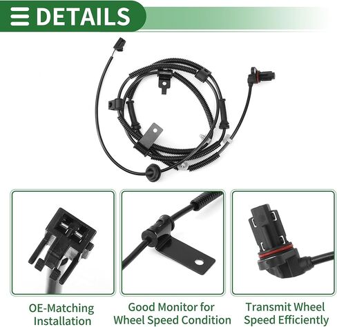ABS Wheel Speed Sensor Rear Right ABS Sensor Anti-lock Braking System Sensor No.956813E410/956813E310 for Kia Sorento 2007-2009 in Saudi Arabia