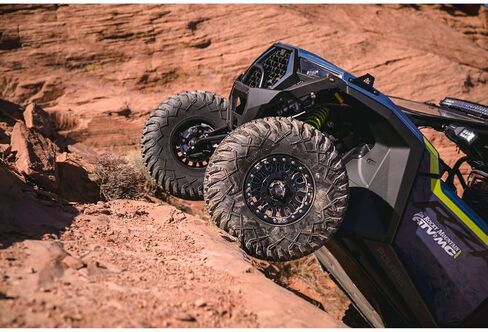 عجلة Tusk Fremont Beadlock 4/137 مقاس 15x7 متوافقة مع Can-Am Maverick X3 وHonda Pioneer 1000-5 2016-2026 (مطحون/أسود، أوفست 4.0 + 3.0) in Kuwait