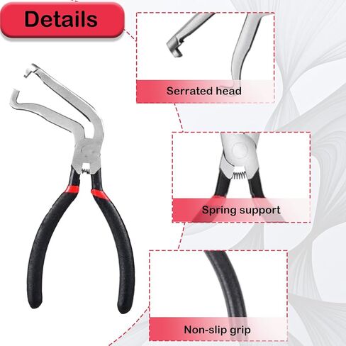 2Pcs Electrical Disconnect Pliers 37960, 8in Electrical Connector Pliers for Push Tab Style Plugs, Anti-Slip Fuel Line Clip Pliers Automotive Tools (1 x Straight + 1x 60 Degree) in Saudi Arabia
