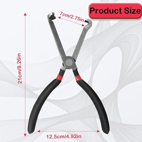 2Pcs Electrical Disconnect Pliers 37960, 8in Electrical Connector Pliers for Push Tab Style Plugs, Anti-Slip Fuel Line Clip Pliers Automotive Tools (1 x Straight + 1x 60 Degree) in Saudi Arabia