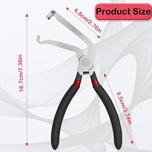 2Pcs Electrical Disconnect Pliers 37960, 8in Electrical Connector Pliers for Push Tab Style Plugs, Anti-Slip Fuel Line Clip Pliers Automotive Tools (1 x Straight + 1x 60 Degree) in Saudi Arabia