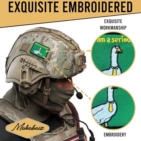 Today I Am a Serious Goose 3 Inches Hook and Loop Embroidered Applique Patches, Silly Goose Embroidery Patch, DIY Accessories for Backpacks Army Vests Dog Harness Clothes, Sarcastic Gifts in Saudi Arabia