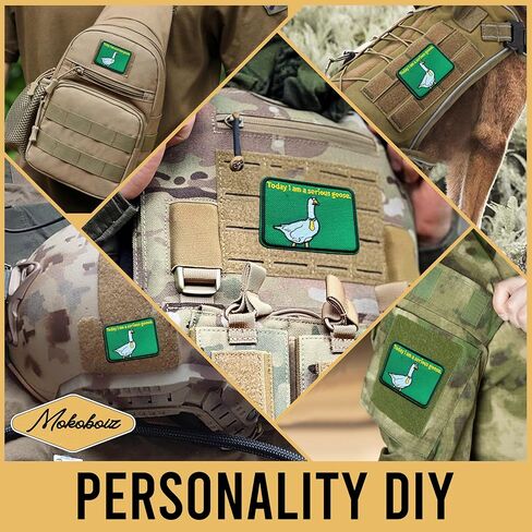 Today I Am a Serious Goose 3 Inches Hook and Loop Embroidered Applique Patches, Silly Goose Embroidery Patch, DIY Accessories for Backpacks Army Vests Dog Harness Clothes, Sarcastic Gifts in Saudi Arabia