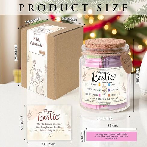 Wifey Bible Verse Jar – Valentine's Day Gifts for Wife, 92 Color-Coded Bible Verses “Read This When" | Faith Encouragement Gift for Her, Anniversary in Kuwait