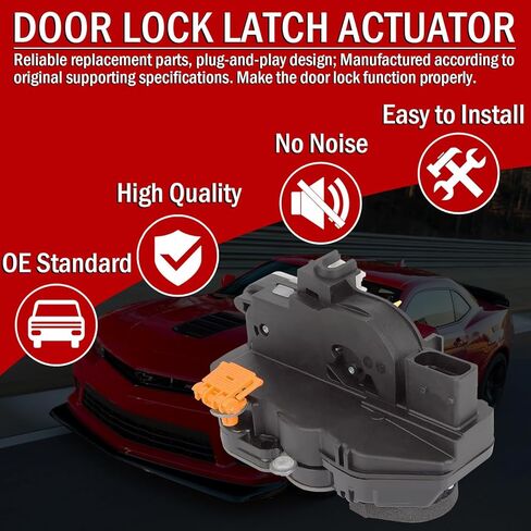 Qagea Front Left Driver Side Door Latch Lock Actuator Compatible with Chevy Equinox Volt Cruze Malibu GMC Terrain Cadillac SRX, Replaces 931-314 13502466 13579522 in Saudi Arabia