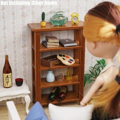 Odoria 1/12 Miniature Shelf Dollhouse Kitchen Furniture Accessories, White in Saudi Arabia