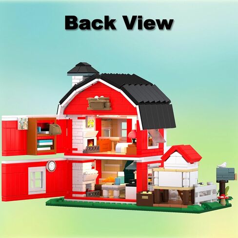 Farmhouse Building Sets, Ranch Cottage Toy Buildings Blocks for Adults, LED Lights Model Building Kits Birthday Office Home Decor for Boys Girls Teens 14+, 1268PCS in Saudi Arabia