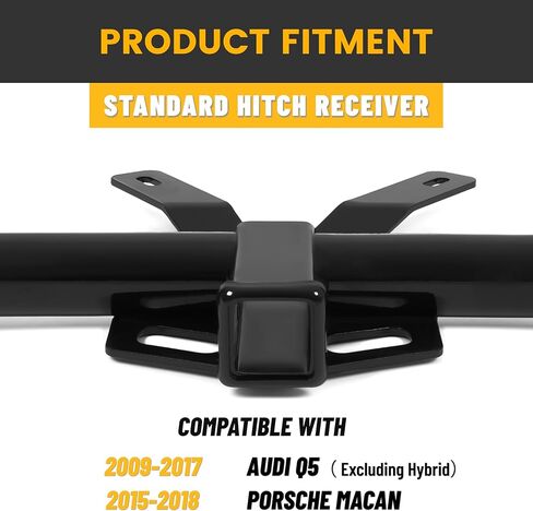 KUAFU 2 Inch Trailer Hitch Compatible with 2009-2017 Audi Q5 Excluding Hybrid / 2015-2018 Porsche Macan Class 3 Towing Hitch in Kuwait
